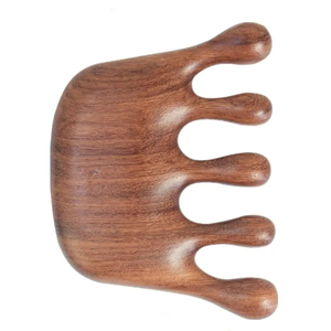 Peigne à cheveux en bois de santal naturel à dents larges Mini outil de coiffure sans statique pour salon de maison voyage peigne à barbe à la mode - Product Image 3
