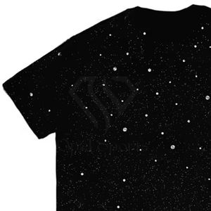 T-shirts pour hommes 100% coton de haute qualité séchage rapide et respirant poids lourd personnalisable avec des vêtements pour hommes en gros strass - Product Image 3