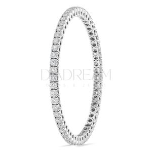 Bracelets en argent sterling 925 exclusifs, sertis de diamants de clarté VVS, plaqués or, tendance pour femmes - Cadeaux et fêtes - Product Image 1