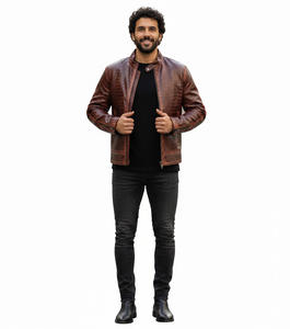 เสื้อแจ็คเก็ตหนังแท้แฟชั่นระดับพรีเมียมสำหรับผู้ชาย ดีไซน์ทันสมัยและมีสไตล์ เสื้อแจ็คเก็ตหนังคุณภาพดีสำหรับทุกเพศ - Product Image 1