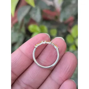 14k Fine Jewelry 925 <b>Silver</b> Baguette Natural Sapphire Ring with Invisible Setting Vermeil & Rhodium Plating Everyday Wear - Product Image 5