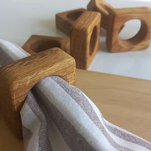 Servilleteros de semicírculo de Color dorado y plateado mate de lujo para restaurante occidental, servilleteros reales de bambú decorativos de Metal para - Product Image 1