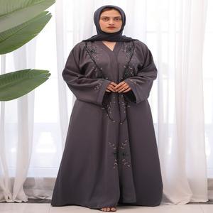 Nouvelles Abayas Noires Unies en Gros – Vêtements Islamiques Simples et Modestes, Robes Musulmanes pour Femmes, Abayas de Dubaï - Product Image 1