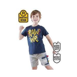 Conjunto de camiseta y pantalones cortos Rawr Boy Jersey de algodón de manga corta Conjunto de camiseta y pantalones cortos de dos piezas - Product Image 1