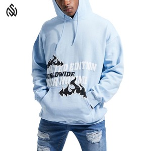 Sweats à capuche imprimés bouffants grande taille à la mode et élégants sweats à capuche thermiques classiques impression bouffante 100% sweats à capuche en coton pour homme - Product Image 1