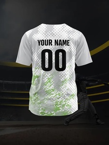 เสื้อเบสบอล/ซอฟต์บอลยูนิเซ็กซ์ ผ้าสแปนเด็กซ์/คอตตอน ขายดี คุณภาพสูง ระบายอากาศได้ดี ไซส์ใหญ่ รับสั่งทำแบบซับลิเมชั่น - Product Image 2