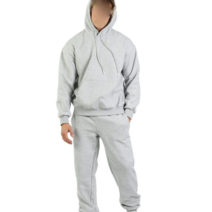 Pull-over personnalisé de grande taille pour hommes, survêtement vierge de haute qualité, ensemble avec poches, survêtement, impression personnalisée OEM - Product Image 1