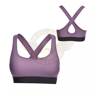 Sujetador deportivo de talla grande, ropa de entrenamiento modesta personalizable, ropa interior deportiva sencilla de Color sólido transpirable a la moda - Product Image 1