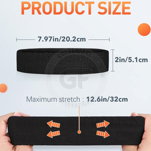 Lightweight Fabric Headband Comfortable <b>Grip</b> Headband Sweat <b>Control</b> Headband Soft Elastic Headband For Fitness Sessions - Product Image 4