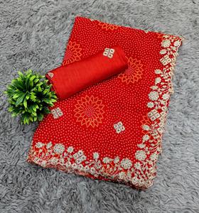 Diseño exclusivo Georgette Saree con Fancy Zari y lentejuelas Trabajo, función de boda Use Sari, Party Wear Designer sari. - Product Image 6