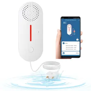 Daytech 100dB Wifi Tuya Smart Product Sound And Light Water Immersion Security Alarm Water Leak Sensor Home Detection