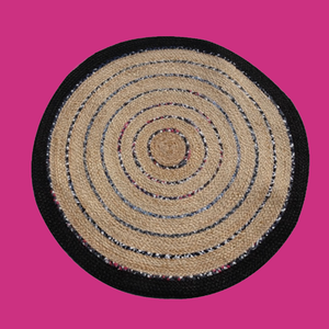 Alfombra trenzada de yute 100% ecológica, hecha a mano, tejida Natural, peso medio, rayas, tamaño personalizable, Alfombra de almacenamiento, venta al por mayor - Product Image 3