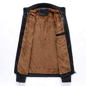 Chaqueta de Cuero Vacuno de Alta Calidad para Hombre, Estilo Urbano, con Cremallera Delantera, Lona Impermeable y Transpirable - Product Image 4
