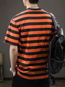 Nueva Camiseta de Hombre Premium y Elegante, 100% Algodón, Estilo Urbano, Hombros Caídos, Ajuste Holgado, Ideal para el Verano - Product Image 3