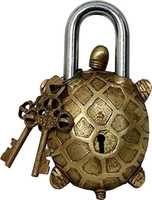 Cadenas de porte décoratif en laiton avec clés Cadenas artisanal à double clé en forme de cheval