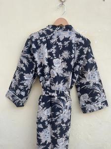 Robe kimono en coton, paréo de bikini floral pour femme, vêtements de nuit décontractés pour l'automne, le printemps, l'hiver, la plage, l'été, peignoir, robes de nuit - Product Image 6