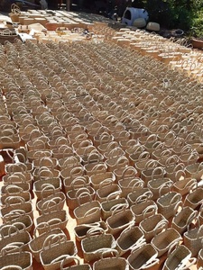 Bolso de paja de mimbre con dos asas hecho a mano para mujer, bolso cruzado de playa, bolso de verano de FBA vietnamita para - Product Image 6