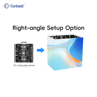 Panel de Video LED Canbest P3.91 de 3x2 Metros, Pantalla LED Curva Impermeable para Exteriores, Alquiler para Eventos, Fondo para DJ de Escenario