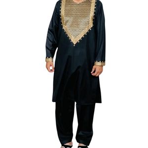Traje Afgano Premium Verde Oliva para Hombre con Bordado de Diamantes, Ropa Étnica Islámica, Shalwar Kameez para Uso Diario - Product Image 6
