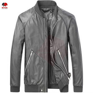 Veste en cuir pour homme, logo personnalisé, couleur unie, matériau durable, design unique, OEM et ODM disponibles - Product Image 2
