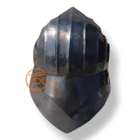 Casque noir médiéval Alva Knight Dark Souls, style moderne, armure en fer découpée pour cosplay