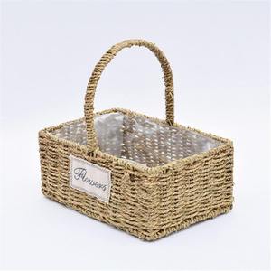 Panier de fleurs suspendu en paille de jonc de mer de la plus haute qualité paniers floraux tissés boho pour la décoration intérieure prix bon marché - Product Image 3