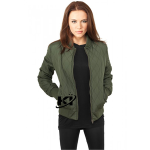 Chaqueta de nailon acolchada con diamantes ligera y delgada para mujer, chaqueta bomber transpirable de poliéster personalizada para mujer, chaquetas cortavientos de secado rápido - Product Image 6