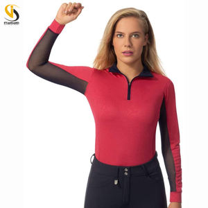 Competición profesional Equitación Capa base Material duradero Camisetas equinas de manga larga personalizadas Ropa ecuestre - Product Image 4