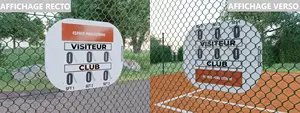 Cliptec Placa de placar manual dupla face 80x60 cm para tênis e handball Padel Inperdível para todos os climas ao ar livre ou interno