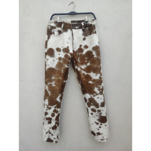 Chaps de cowboy occidentaux en cuir de vachette, couleur unie, design personnalisé, franges, cuir brun clair, pantalon de cavalier, chaps de cavalier - Product Image 2