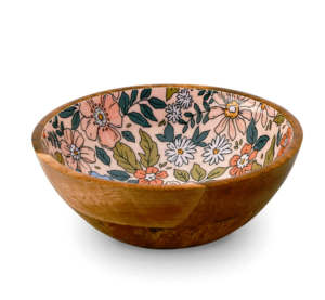 Compre un Tazón Redondo de Madera para Servir de 850 ml, Producto de Venta Caliente 2024, Hecho en India, Marca de Lujo - Product Image 2