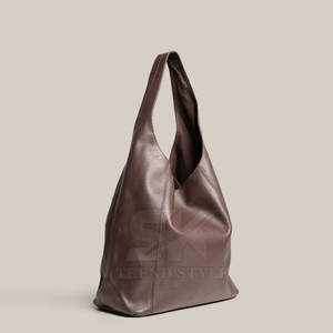 Durable Material Hot Sale <b>Leather</b> Single Shade <b>Hobo</b> <b>Bag</b> Best Selling Lightweight <b>Leather</b> Single Shade <b>Hobo</b> <b>Bag</b> - Product Image 5