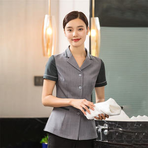 เสื้อยืดสำหรับผู้ชายเครื่องแบบทำความสะอาดร้านอาหารโรงแรมคาเฟ่ห้องครัวพนักงานทำความสะอาด - Product Image 3