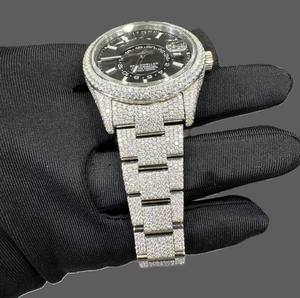 Montre Tourbillon Automatique Miyota Faite à la Main en Acier Inoxydable de Luxe avec Moissanite Édition Limitée Affichage Analogique Fenêtre en Verre - Product Image 2