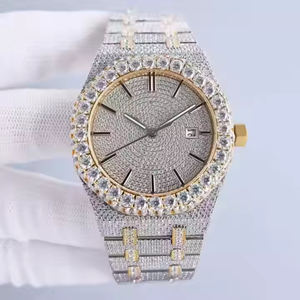 41MM Hip Hop Buss Down Relojes mecánicos Pass Tester Vvs Moissanite Diamond Watch Iced Out Reloj de lujo para hombres Mujeres - Product Image 1