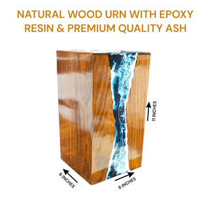 ของที่ระลึกที่ระลึกเรซินอีพ็อกซี่คลื่นโกศรูปโกศสำหรับสัตว์เลี้ยงและมนุษย์ - Product Image 3