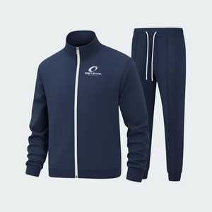 2026 Best Selling Fashionable Men's Drawstring Solid Casual Breathable Anti-Bacterial Heavyweight 100% Cotton Winter Tracksuits - Product Image 2