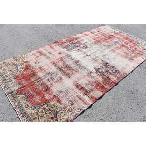 Tapis turc 5x10,3 pieds, tapis rouge du sud-ouest en laine - Product Image 2