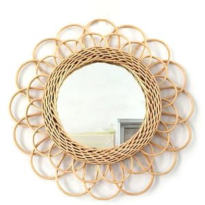 Espejo de ratán al mejor precio, espejo de ratán redondo para decoración del hogar, espejo de ratán Vintage hecho a mano en Vietnam ODM/OEM FBA Amazon - Product Image 3