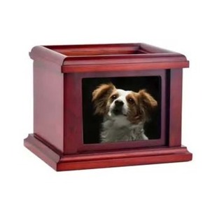 Urnas de cremación de madera hechas a mano de estilo americano de alta calidad para cenizas de gatos y perros, urnas funerarias al por mayor para mascotas - Product Image 2