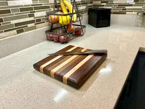 Elegante tabla de cortar de bambú reversible segura y duradera para uso diario para tabla de queso o accesorios de cocina de acero inoxidable - Product Image 4