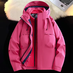 Chaqueta de invierno con capucha para hombre, impermeable, cortavientos, con cremallera, parka para exteriores, logotipo personalizado - Product Image 4
