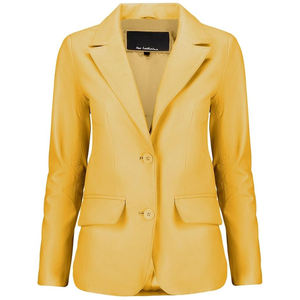 Chaqueta de cuero TESSUTO para mujer, chaqueta de cuero de piel de cordero auténtica a la moda para mujer, chaqueta de cuero de vaca auténtica para mujer - Product Image 1