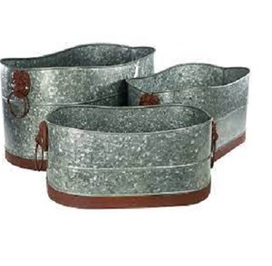 Kit de lit de jardin surélevé rond galvanisé Boîte à fleurs surélevée de jardin extérieure argentée - Product Image 2
