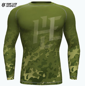 Vente en gros 2025 personnalisé MMA Rash Guard personnalisé Sublimation imprimé Bjj Rash Guard haute qualité combat formation Rash Guard - Product Image 1