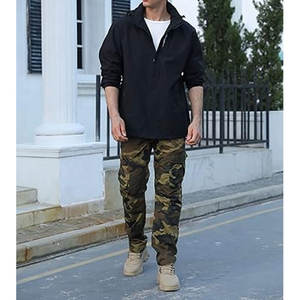 Veste coupe-vent à capuche en toile écologique personnalisée de haute qualité, 100% polyester respirant, grande taille, randonnée, unisexe - Product Image 6