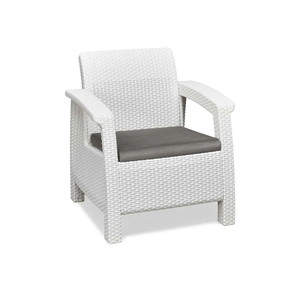 Đòi hỏi hàng đầu GOA một chỗ ngồi sofa vải với đệm màu trắng sữa và màu xám làm bằng nhựa - Product Image 1