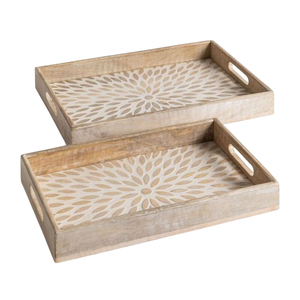 Stylish Design Deluxe Quality Wood Serving Tray Kitchen Supplies <b>Table</b> Centerpiece Decorative Trays Competitive Dishes Plates - Product Image 5