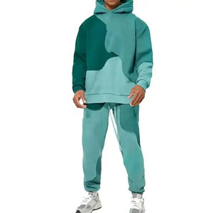 Chándal personalizado de dos piezas, chándal de gran tamaño, conjunto de Jogger de algodón 100%, conjunto de pantalones de chándal y Sudadera con capucha, chándal 2025 - Product Image 1