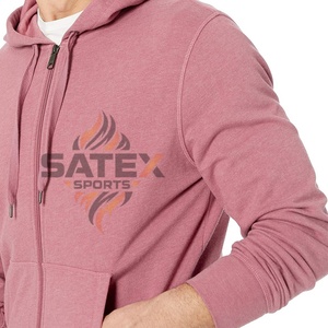 Sweat à capuche zippé pour homme 360 GSM Impression sérigraphique personnalisée Broderie Teinture unie 100% coton Écologique Prix raisonnable Hiver - Product Image 3